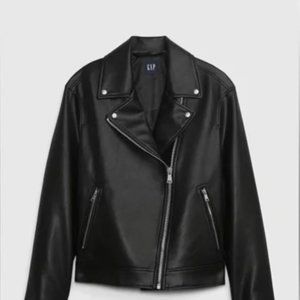 Vegan Leather Moto Jacket - Gap